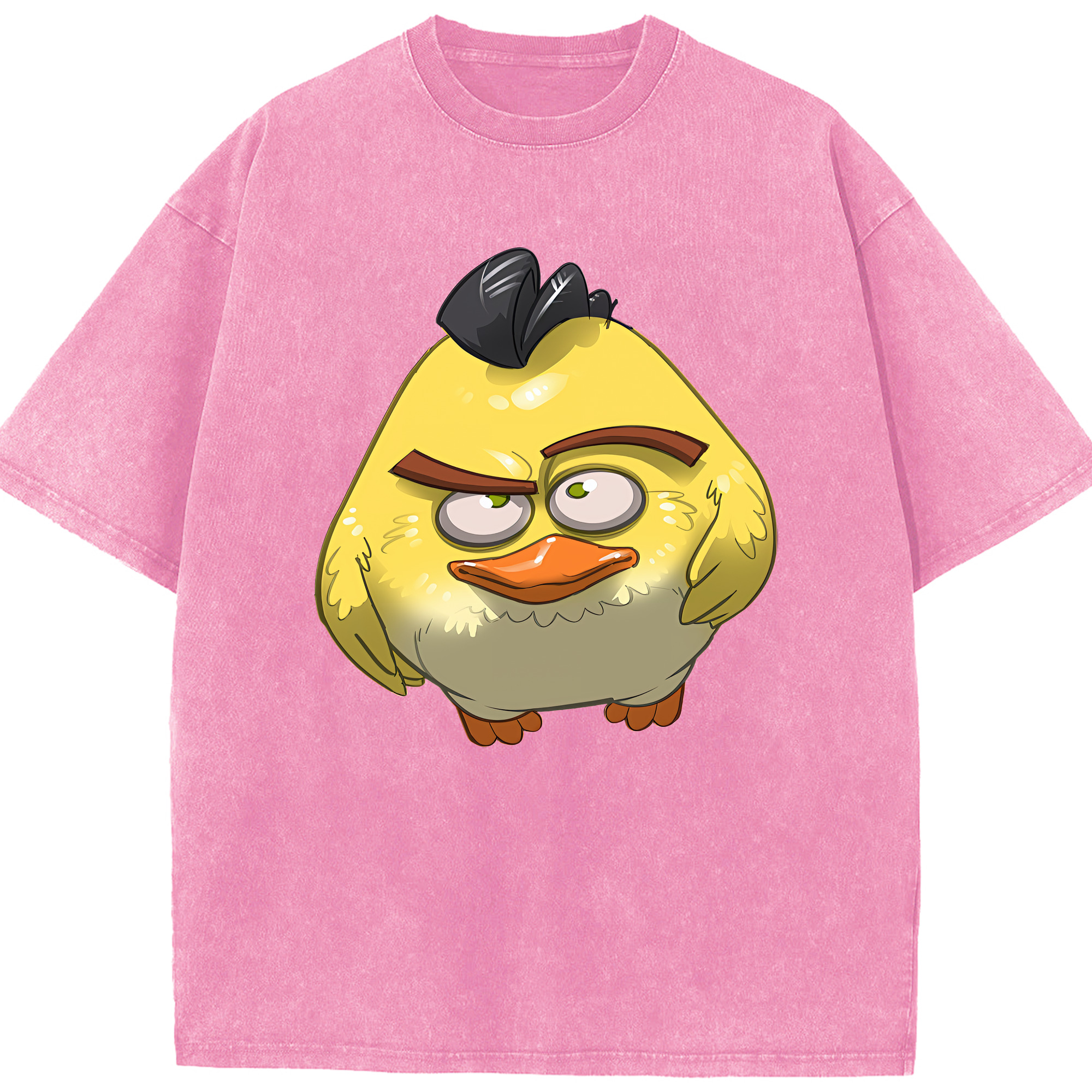 （画像用） Angry Birds アングリーバード 綿100% ヴィンテージ風 半袖Tシャツ（フロントプリント）